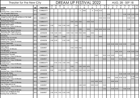 Dream Up Festival 2022 Schedule