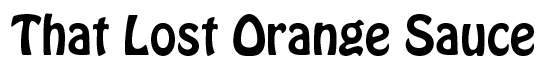 That Lost Orange Sauce title